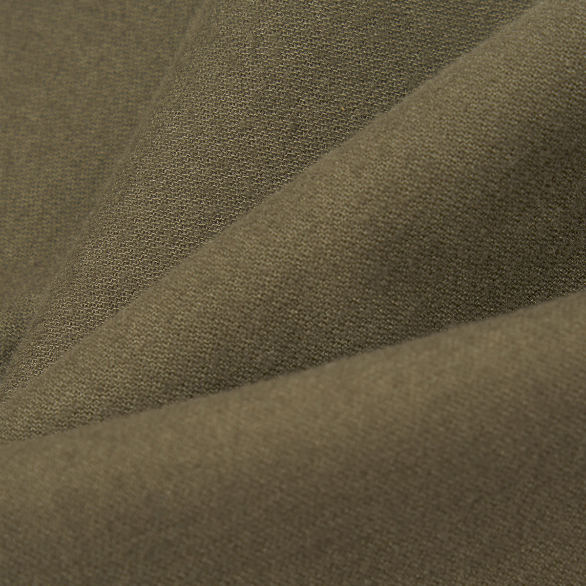 Pleated Track Pant - Olive Brushed Moleskin