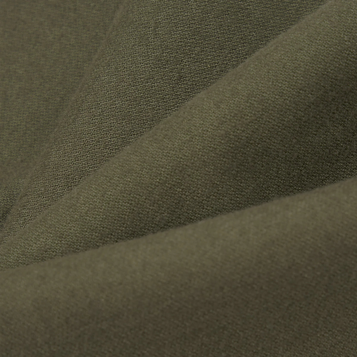 Pleated Track Pant - Olive Brushed Moleskin