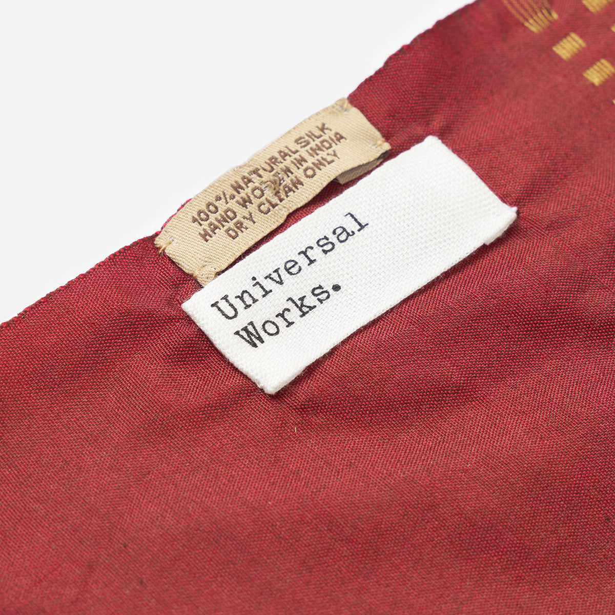 Silk Jacquard Scarf - Red/Silver/Gold Silk Jacquard