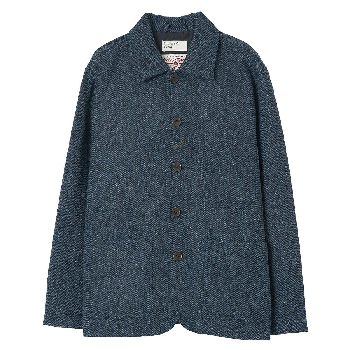 OG Bakers Jacket - Blue/Black Harris Tweed