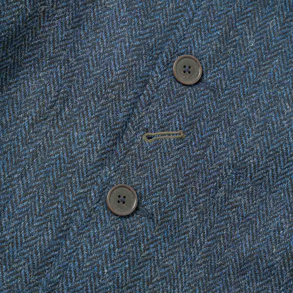 OG Bakers Jacket - Blue/Black Harris Tweed