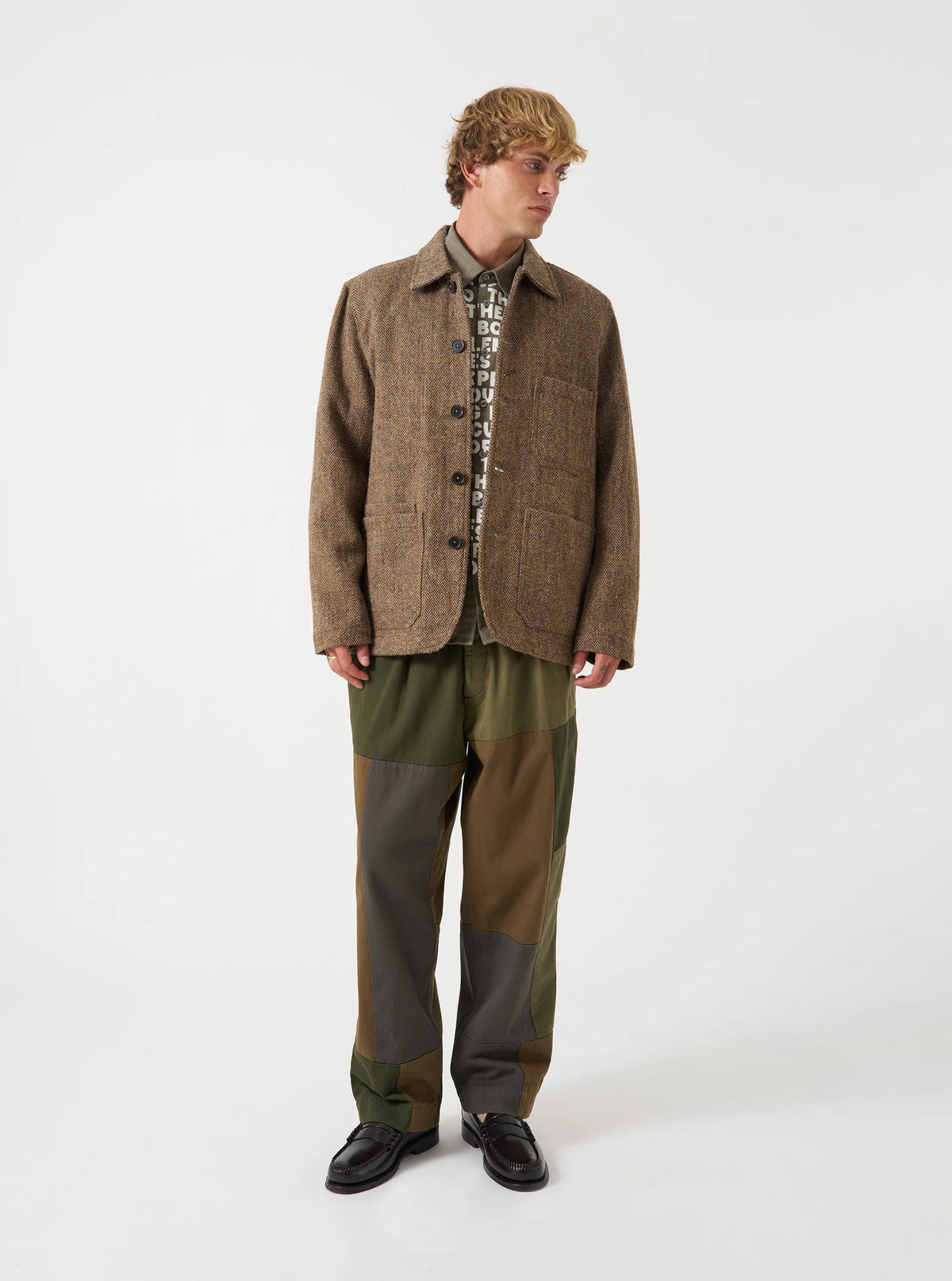 OG Bakers Jacket - Sand/Brown Harris Tweed