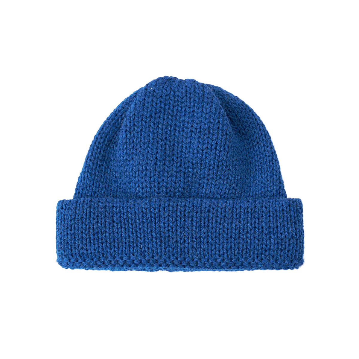 Short Watch Cap - Bright Navy British Wool