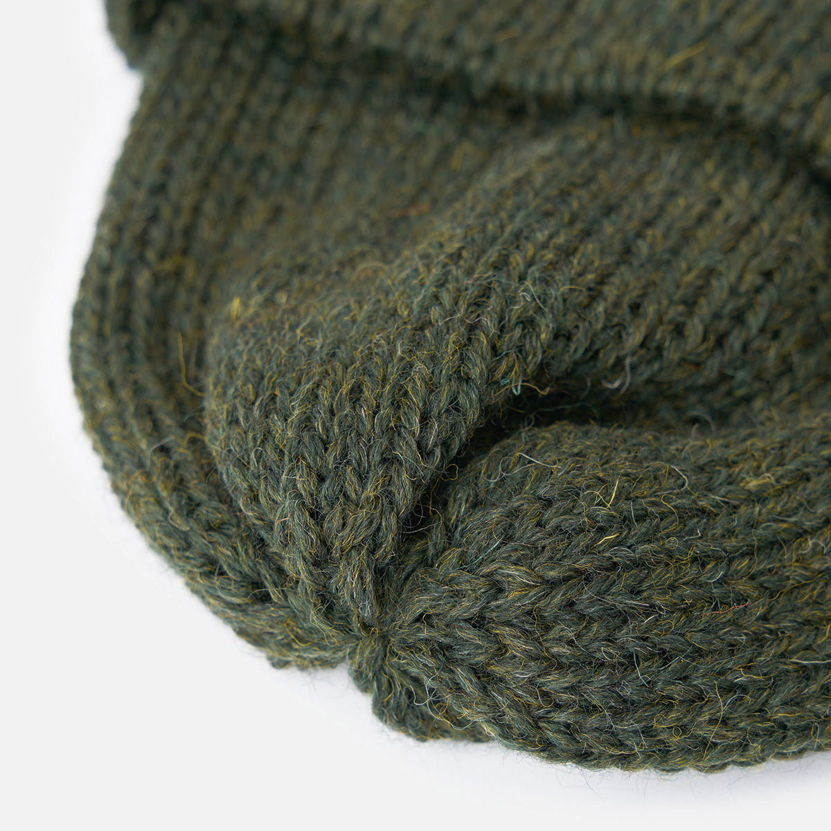 Short Watch Cap - Olive British Wool