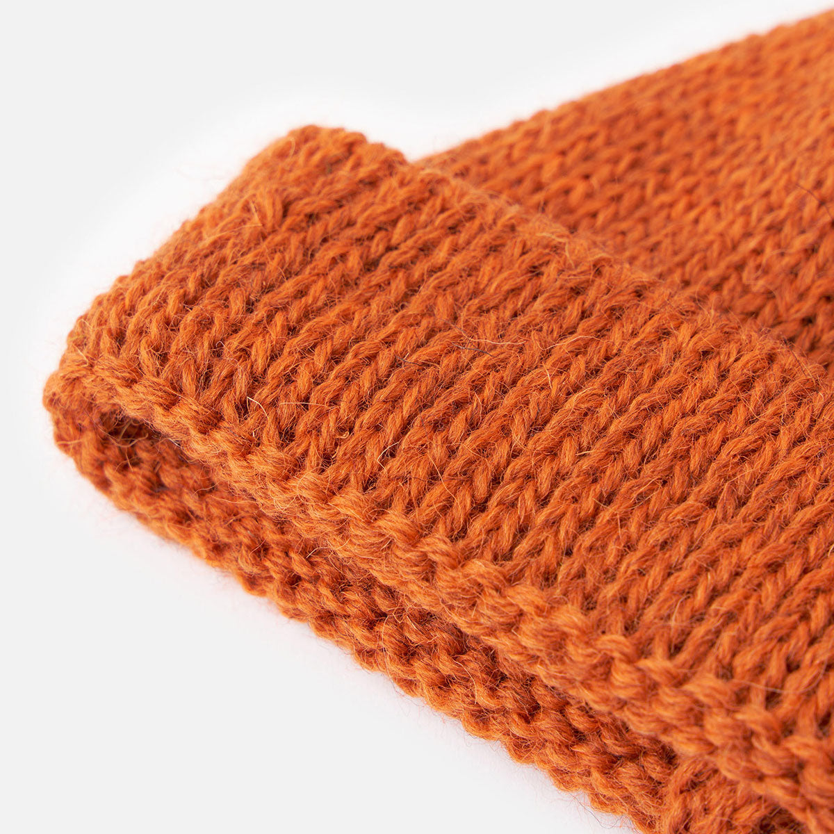 Short Watch Cap - Orange British Wool