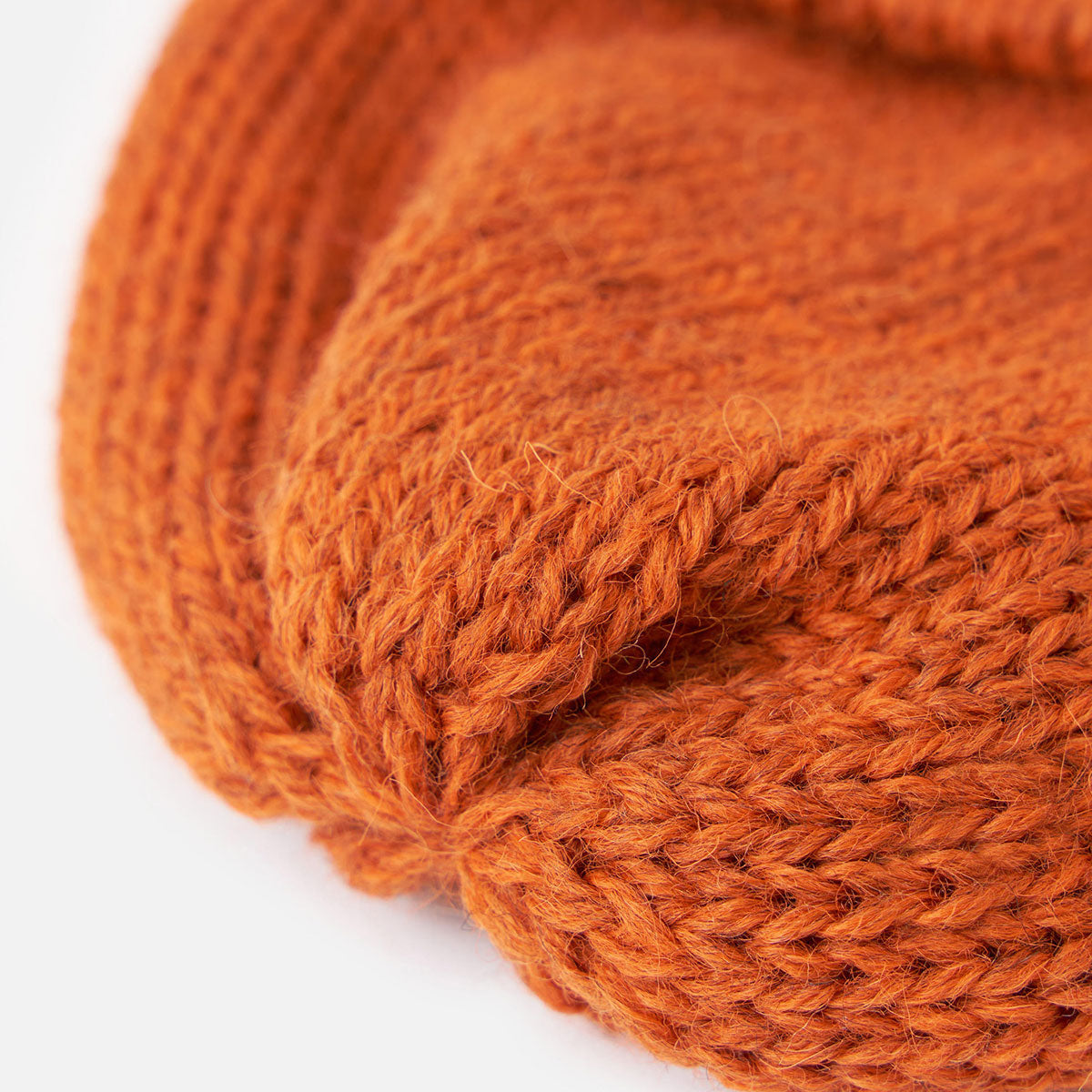 Short Watch Cap - Orange British Wool
