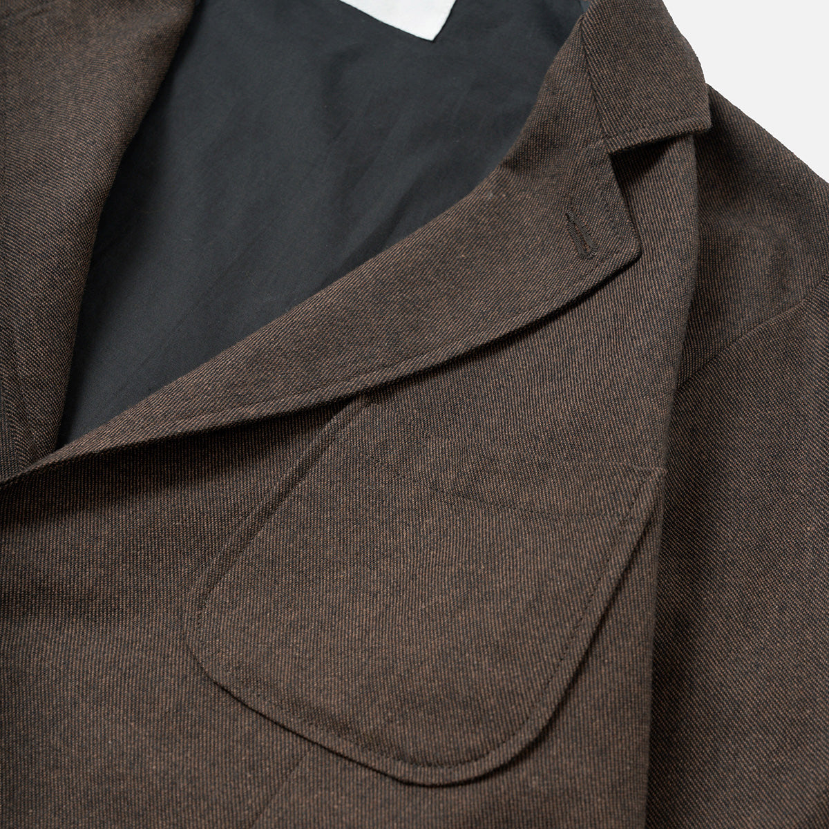 Two Button Jacket - Brown Recycled Italian Tweed