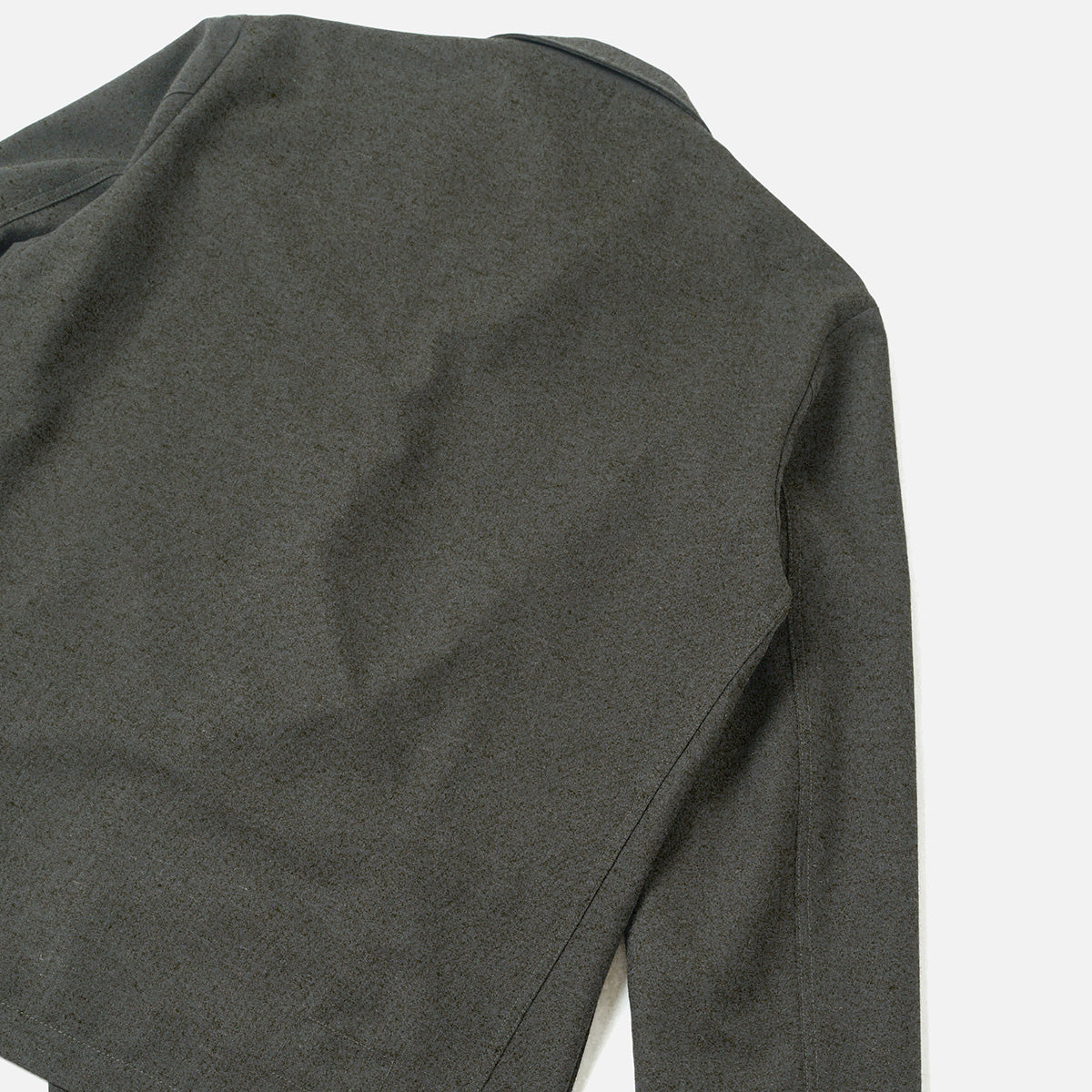 Two Button Jacket - Olive Recycled Italian Tweed