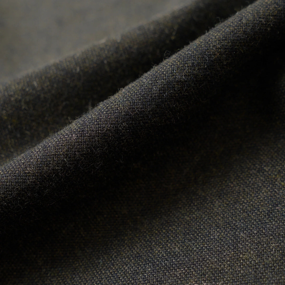 Pleated Track Pant - Olive Recycled Italian Tweed