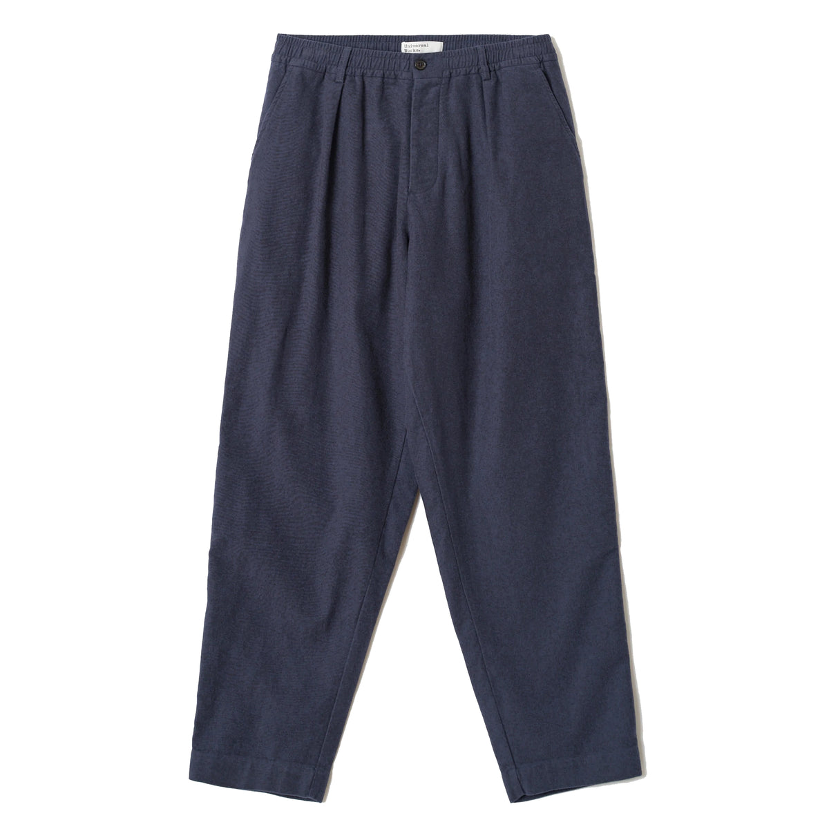 Pleated Track Pant - Navy Comfort Moleskin
