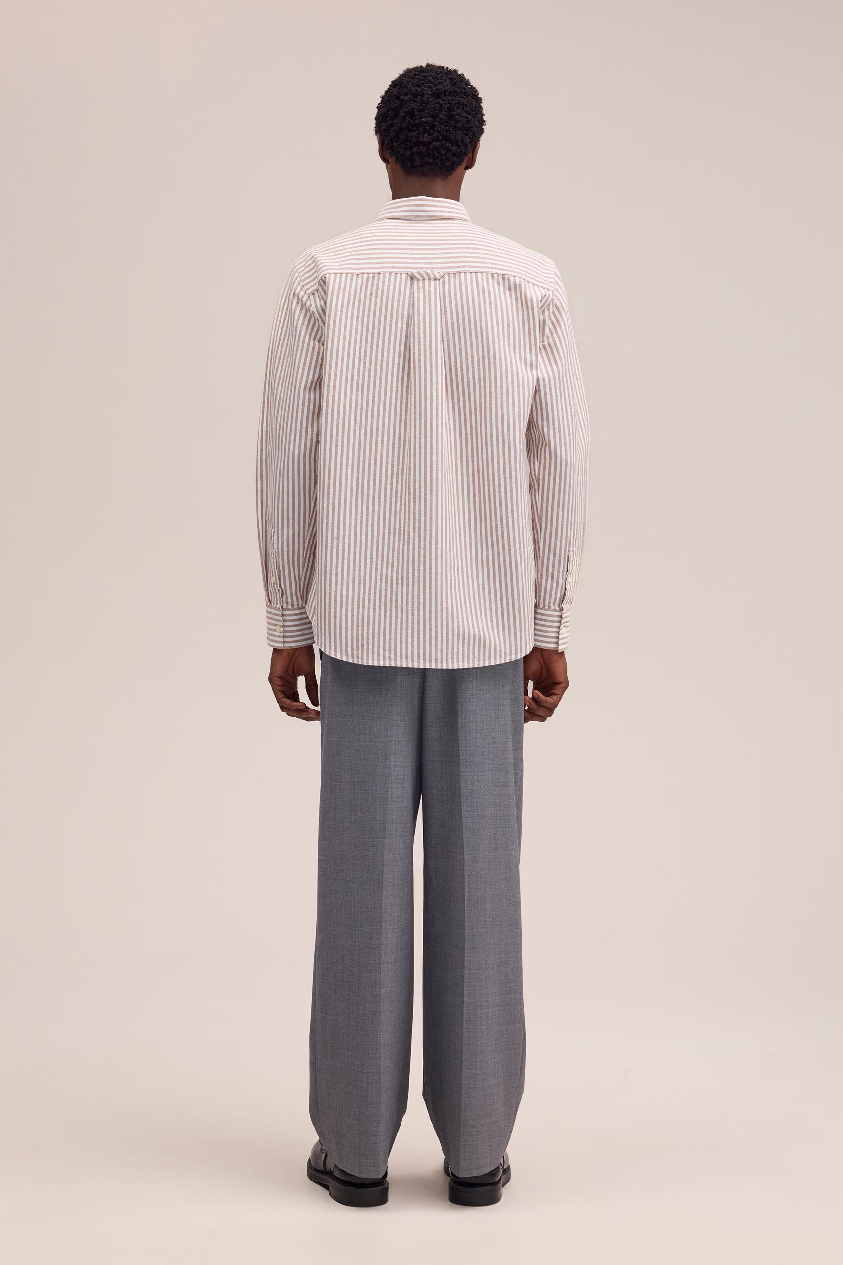 Colby Oxford Shirt - Terracotta Stripe