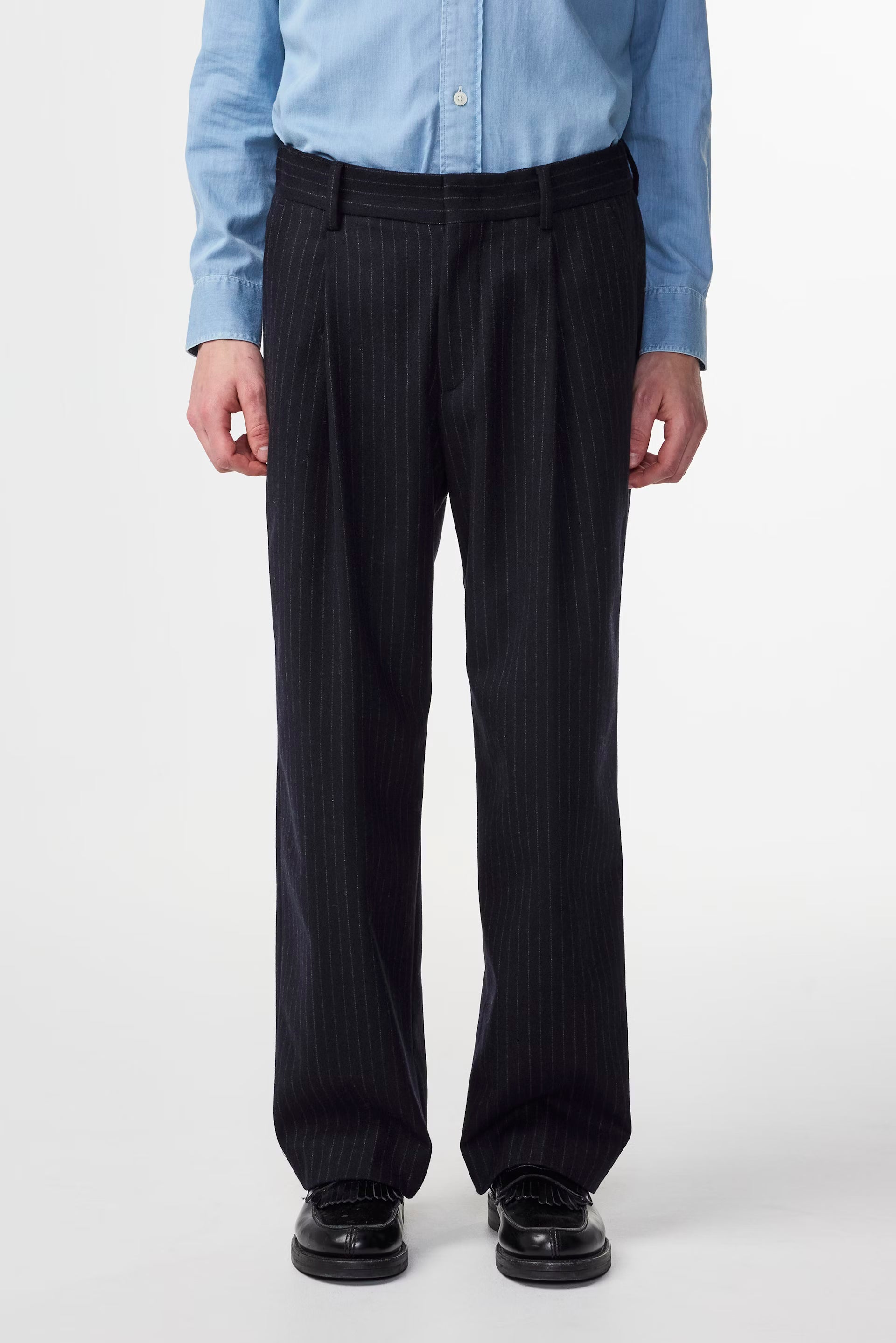 Kay Trousers - Navy Stripe