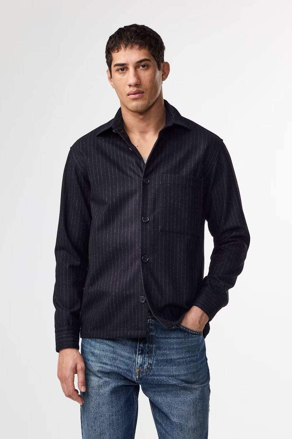 Freddy Overshirt - Navy Stripe