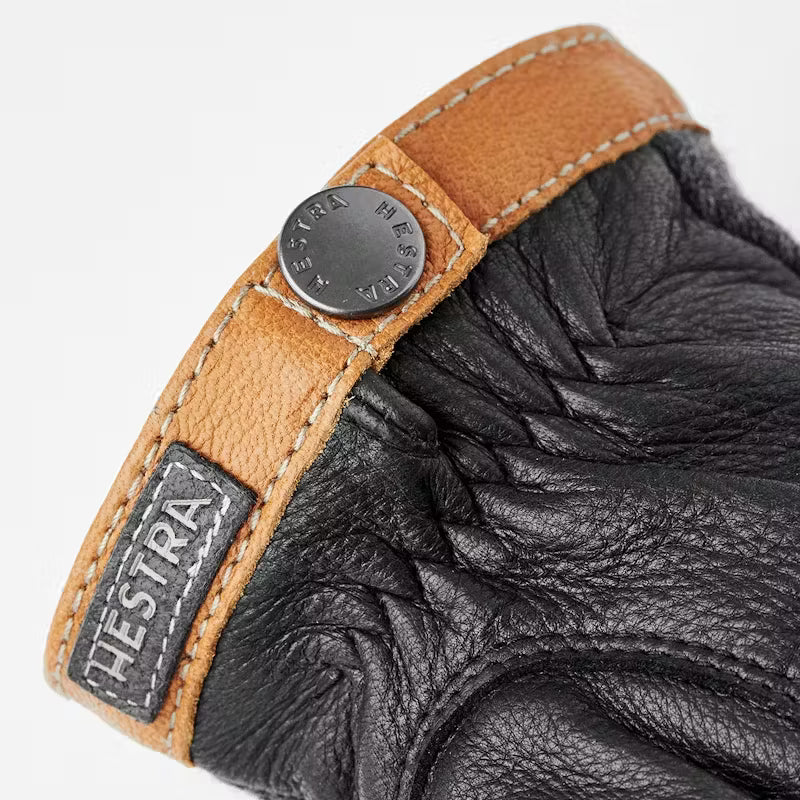 Deerskin Wool Tricot Gloves - Black/Charcoal