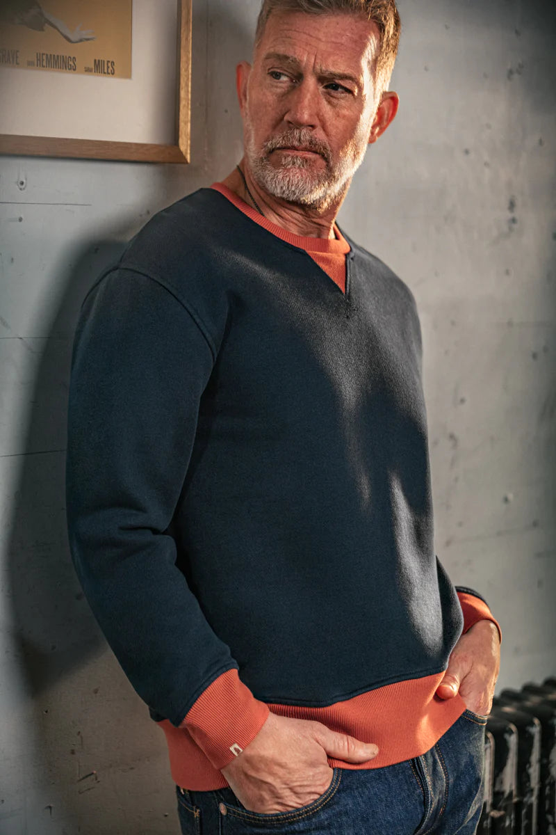 Marshall Colour Block Sweatshirt - Navy