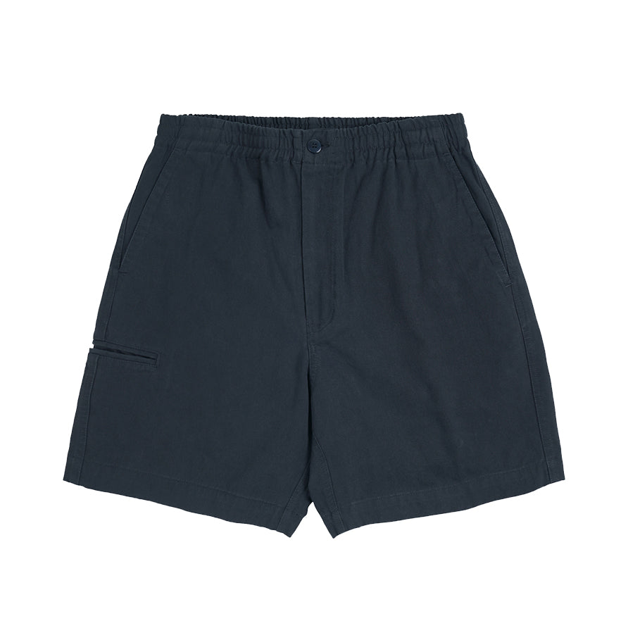 Washed Officer Chino Shorts - Black