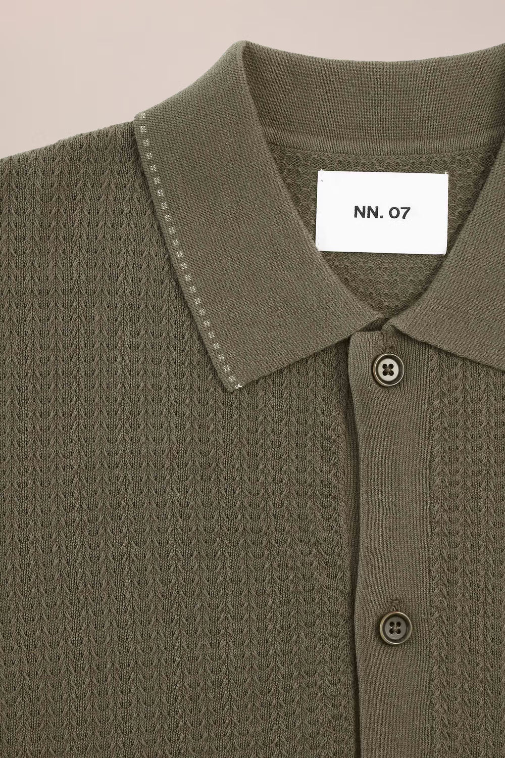 Nalo Textured Stitch Polo - Capers