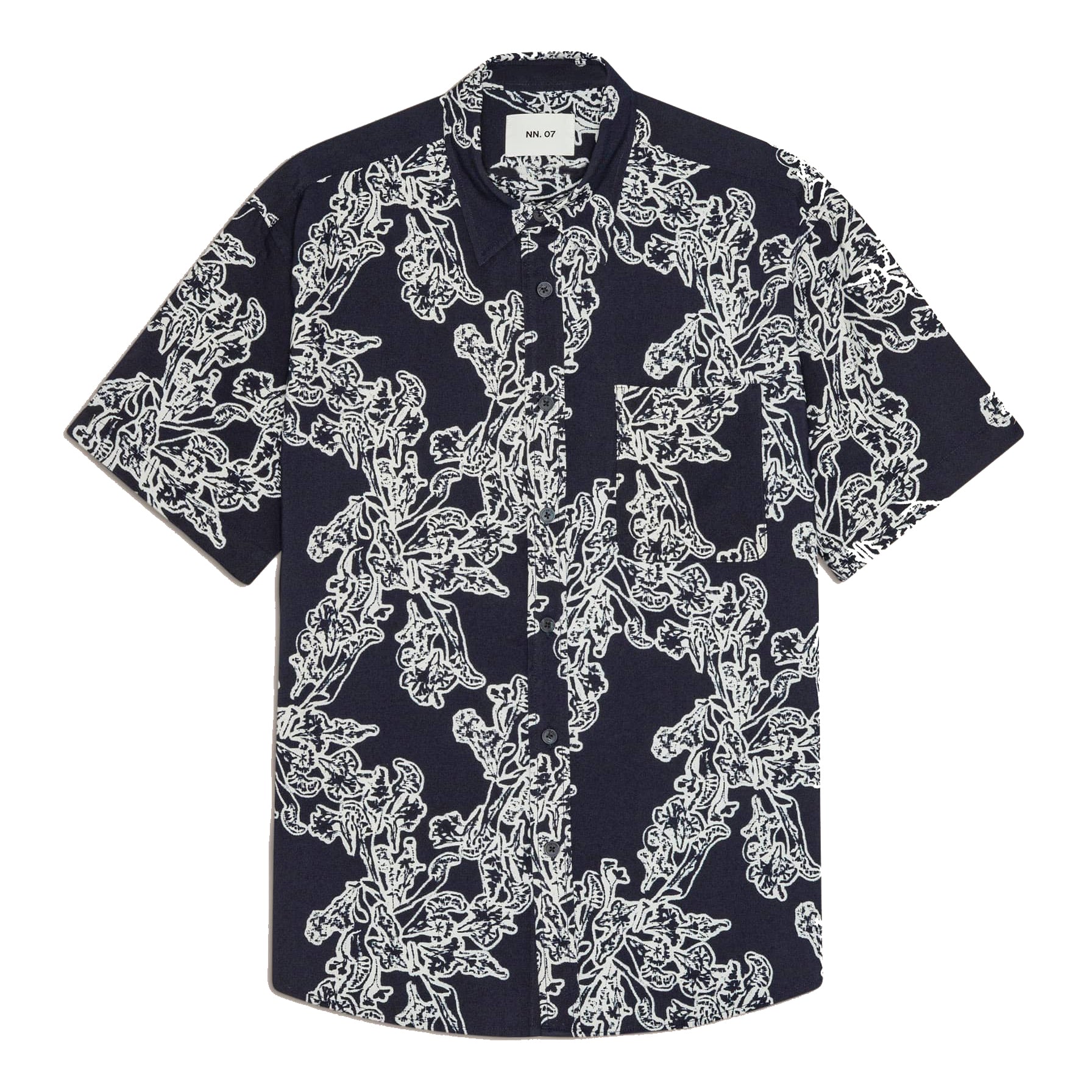 Deon Print Shirt - Navy Blue
