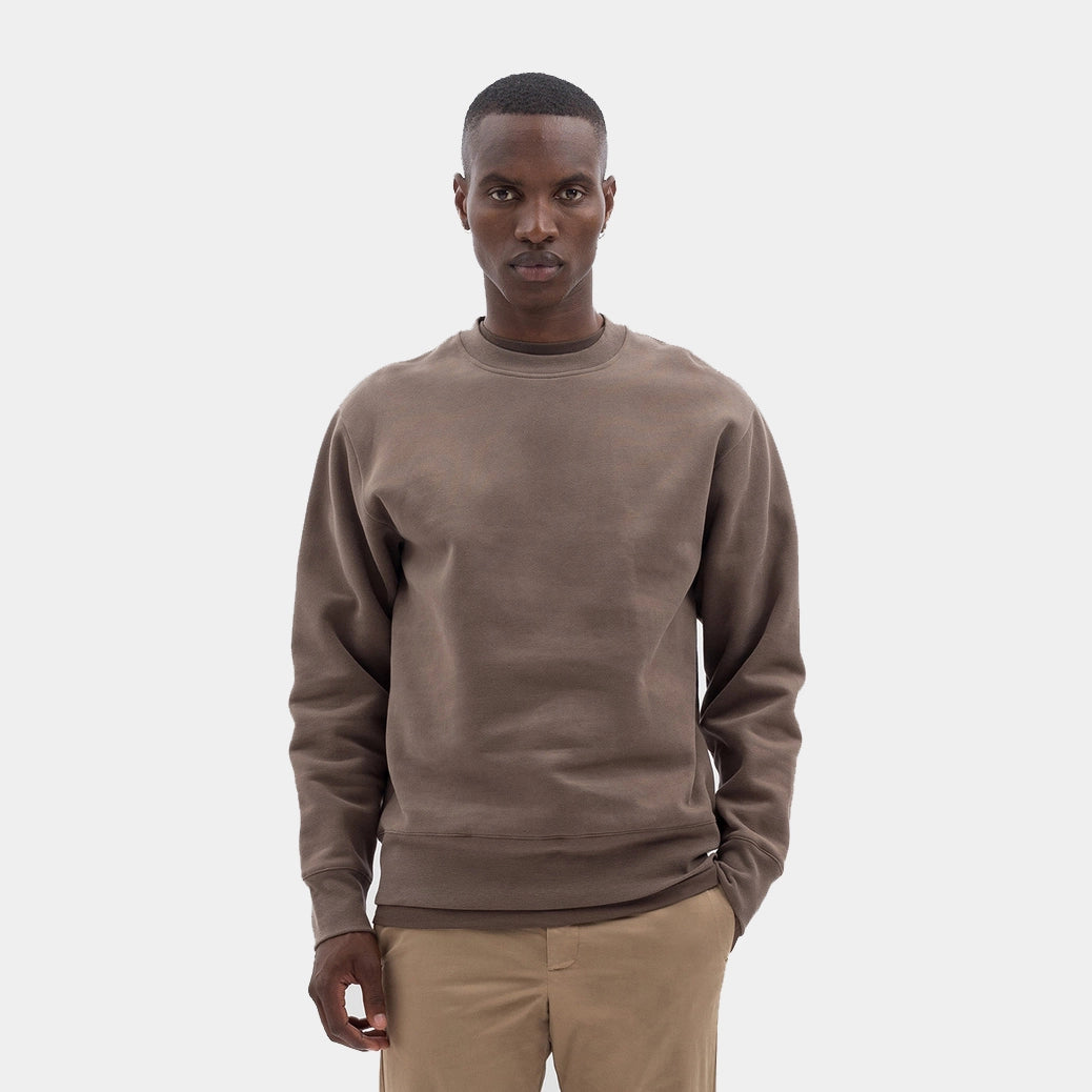 Arne Brushed Crew Sweater - Taupe