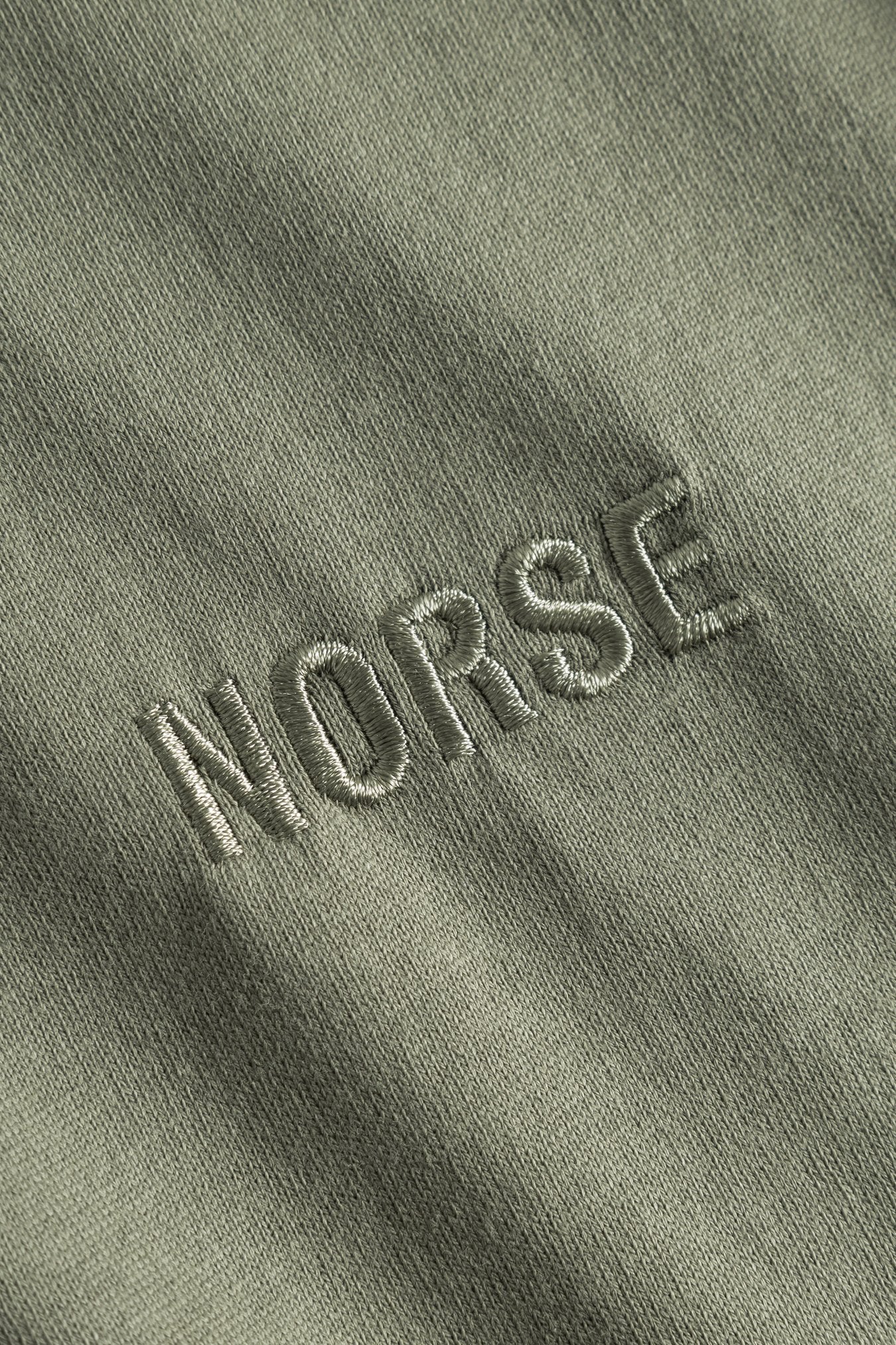 Johannes Organic NORSE Logo Print T-shirt - Moss Green