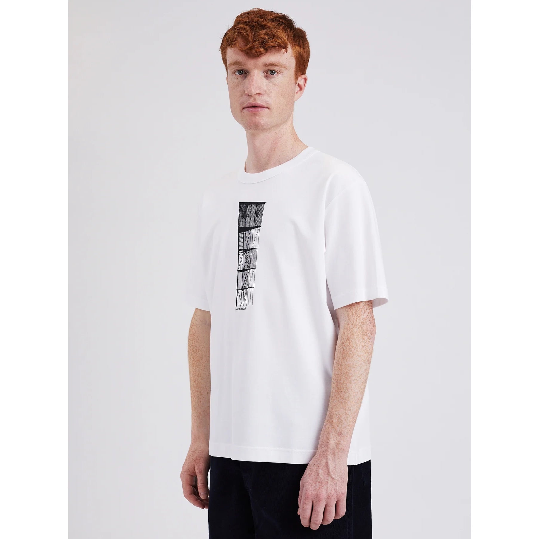 Holger Interlock Tower Print T-Shirt - White