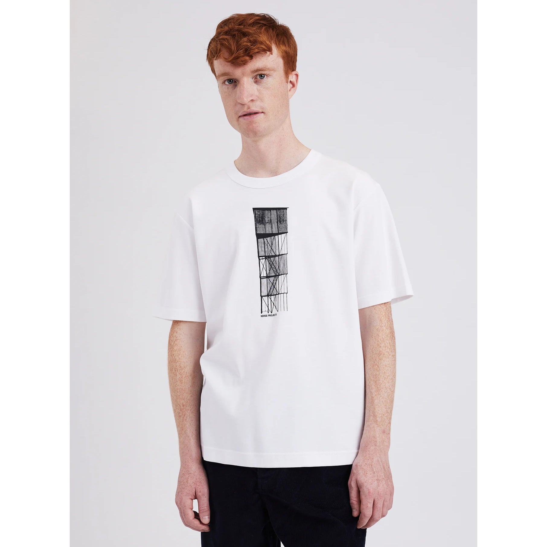 Holger Interlock Tower Print T-Shirt - White