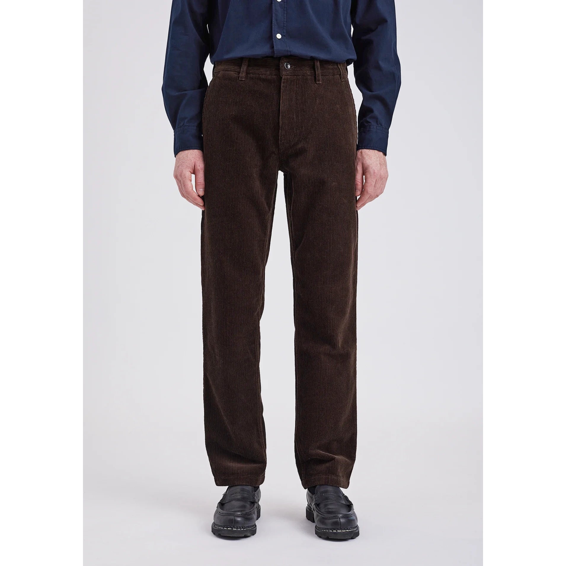 Aros Regular Wide Wale Cord Chino - Espresso