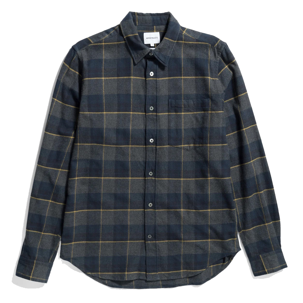 Osvald Flannel Check Shirt - Dark Navy