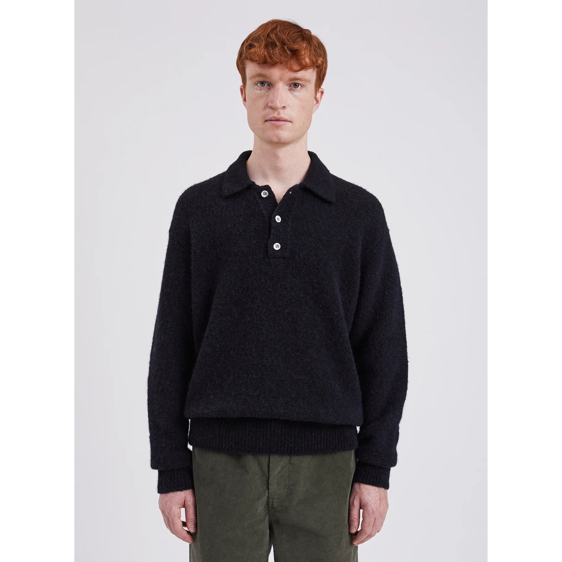 Rasmus Brushed Polo - Black