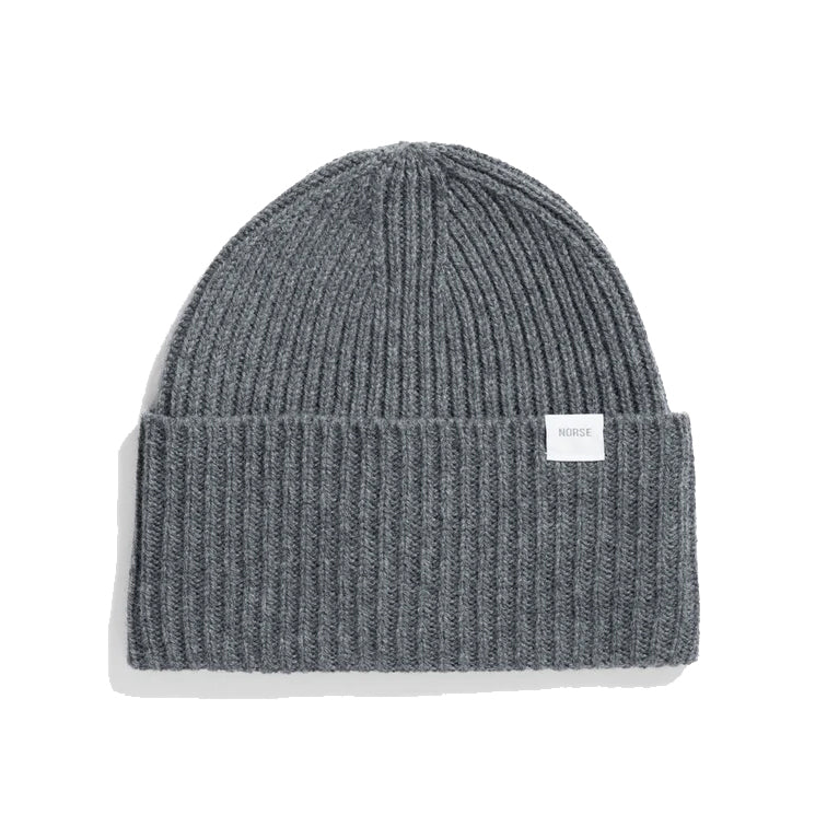 Norse Standard Merino Lambswool Beanie - Grey Melange