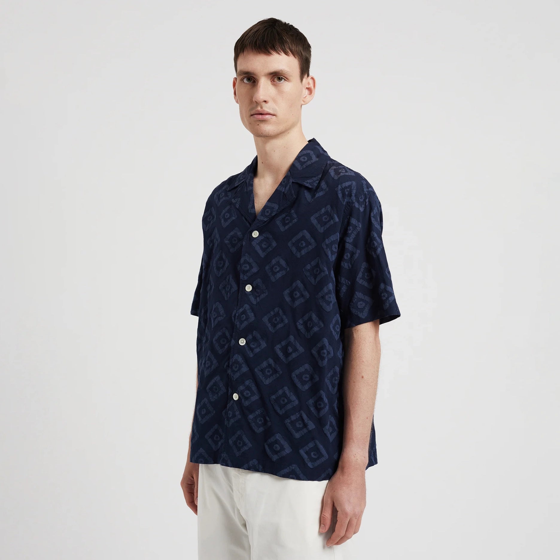 Mads Batik Shirt - Dark Navy