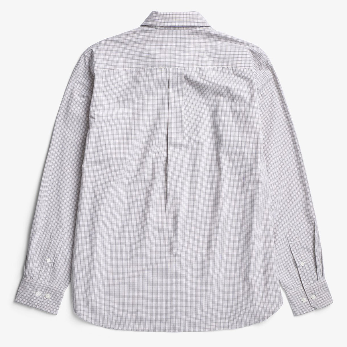 Algot Poplin Check Shirt - Oatmeal