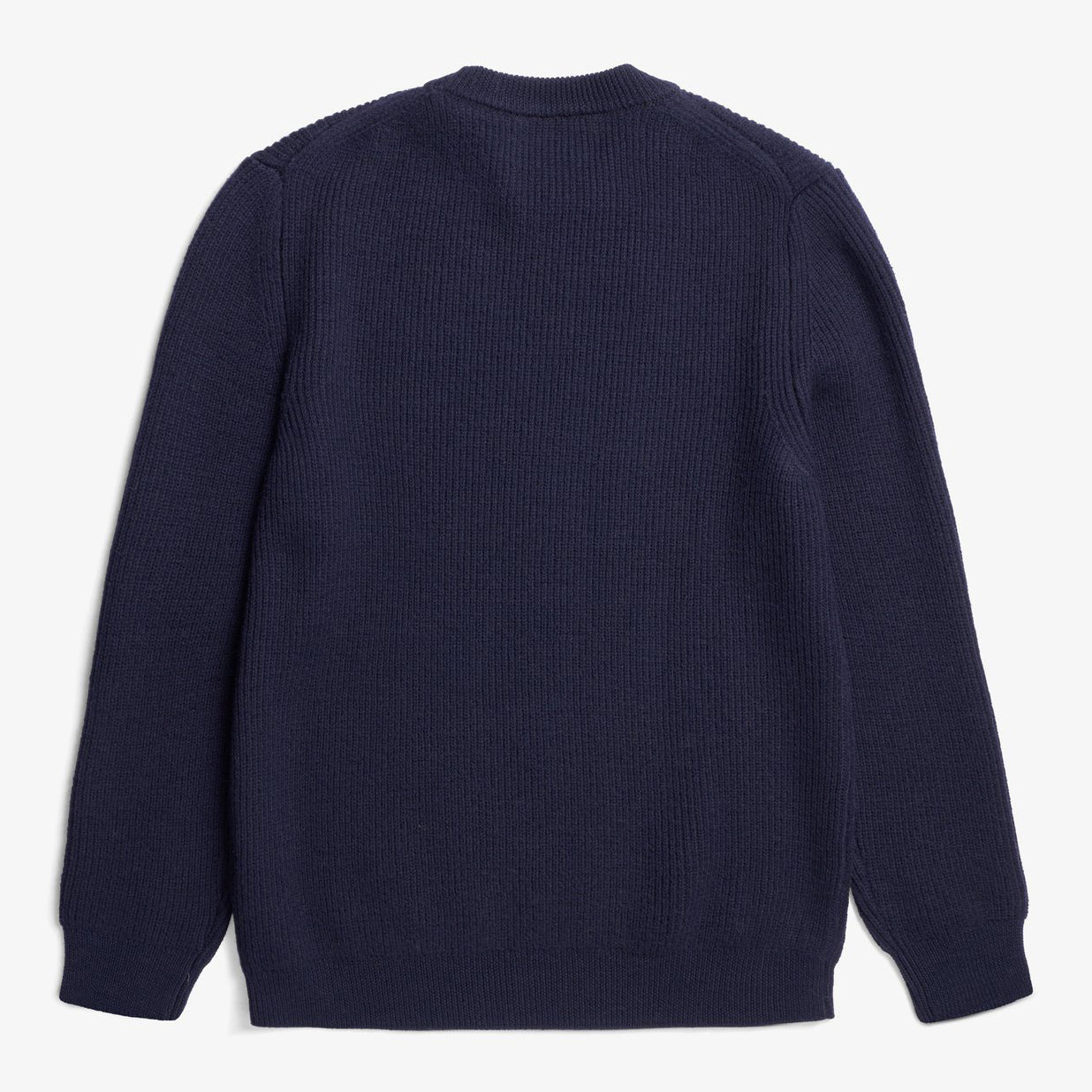 Henning Cotton Wool Rib Sweater - Dark Navy