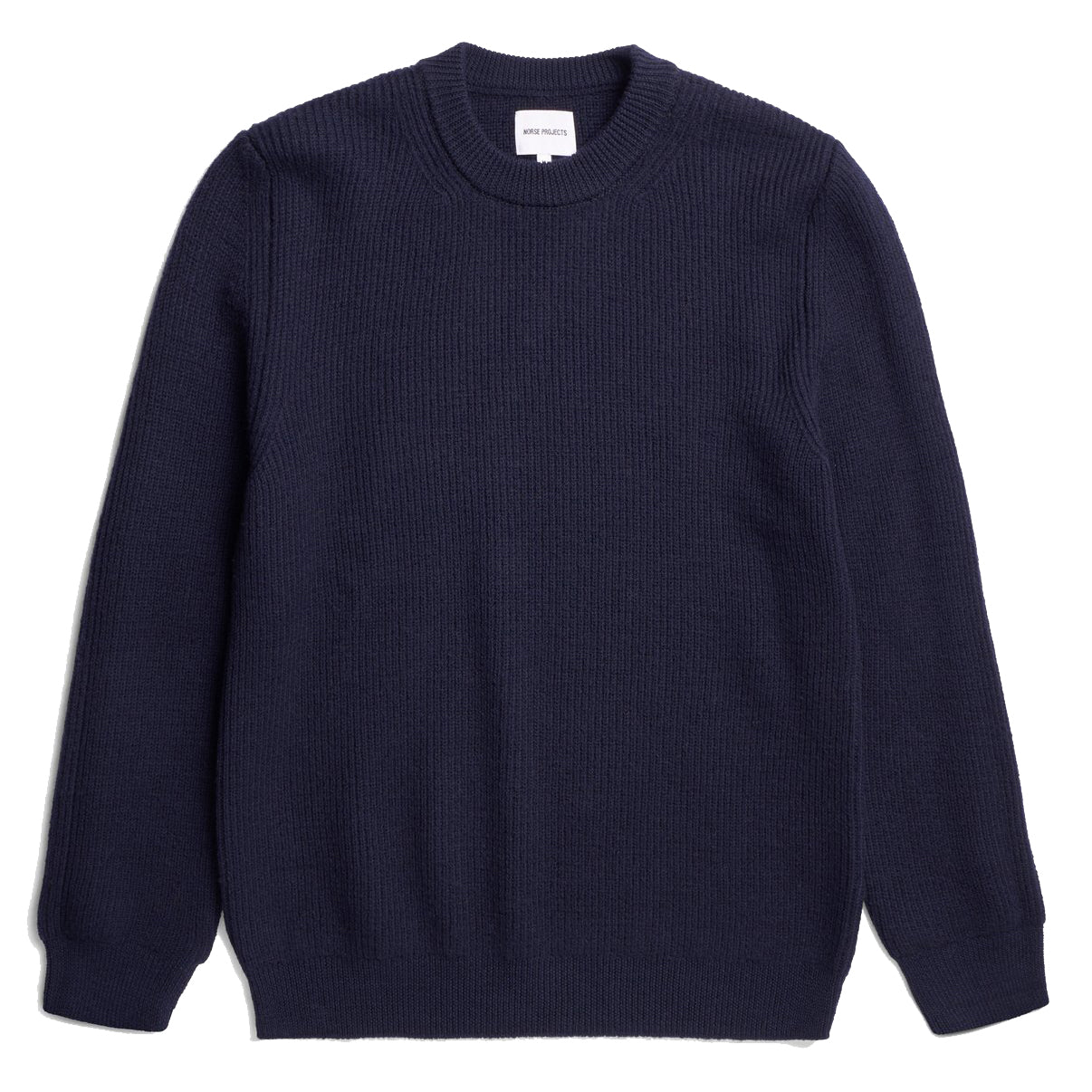 Henning Cotton Wool Rib Sweater - Dark Navy