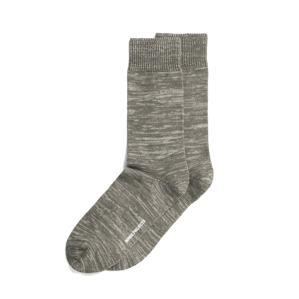 Bjarki Heavy Cotton Twist Sock - Olive Night