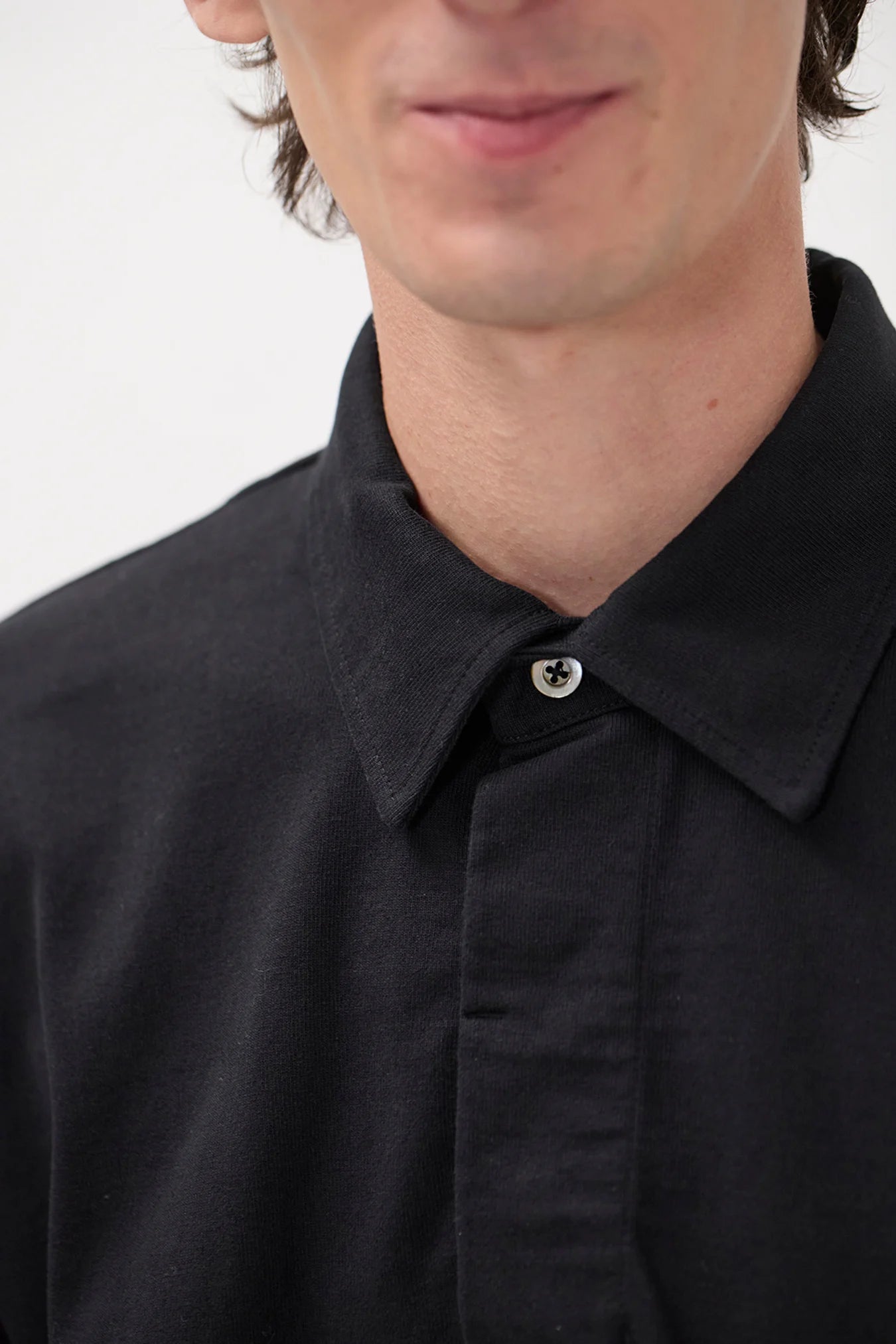 Isefjord Compact Cotton Polo - Black