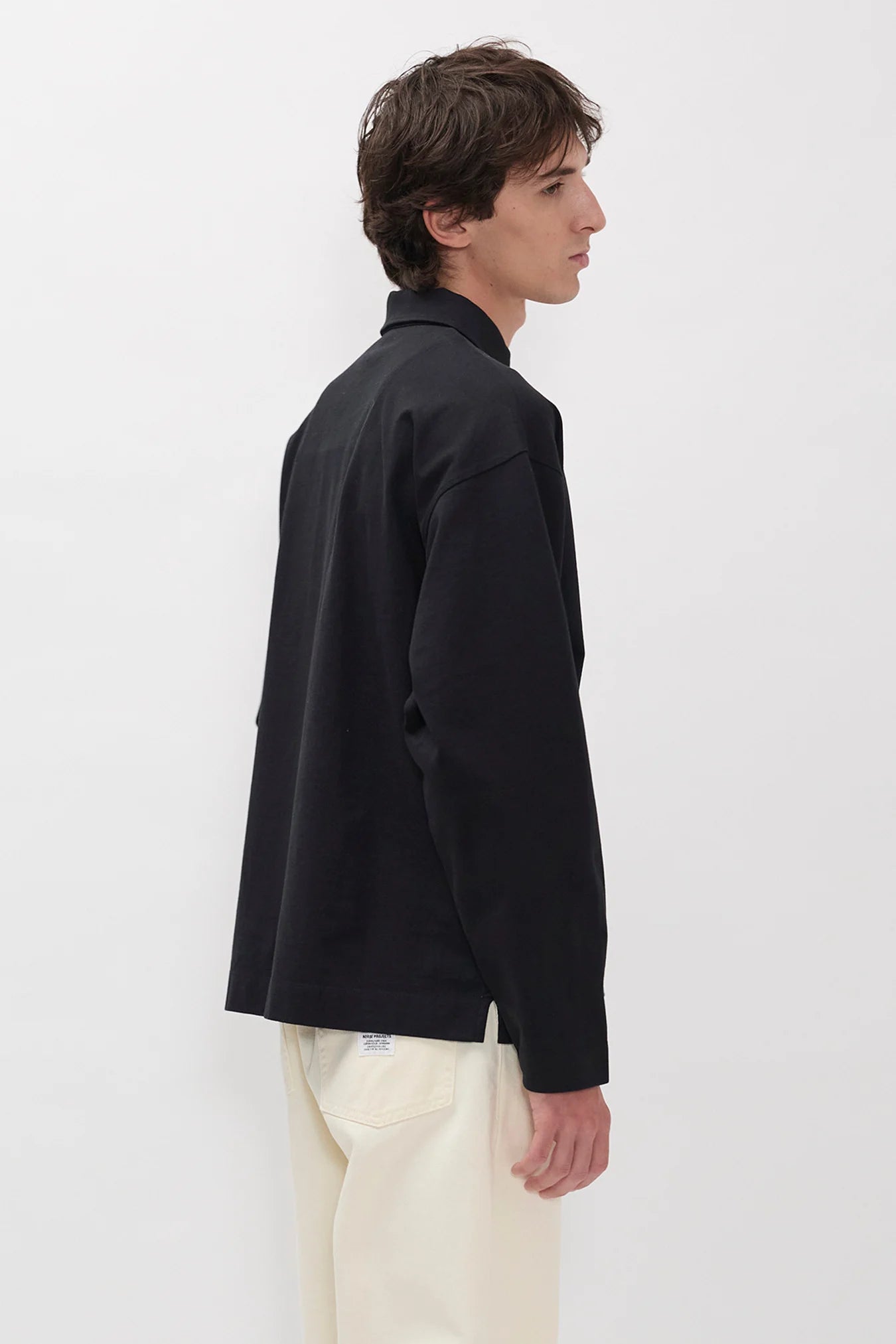 Isefjord Compact Cotton Polo - Black