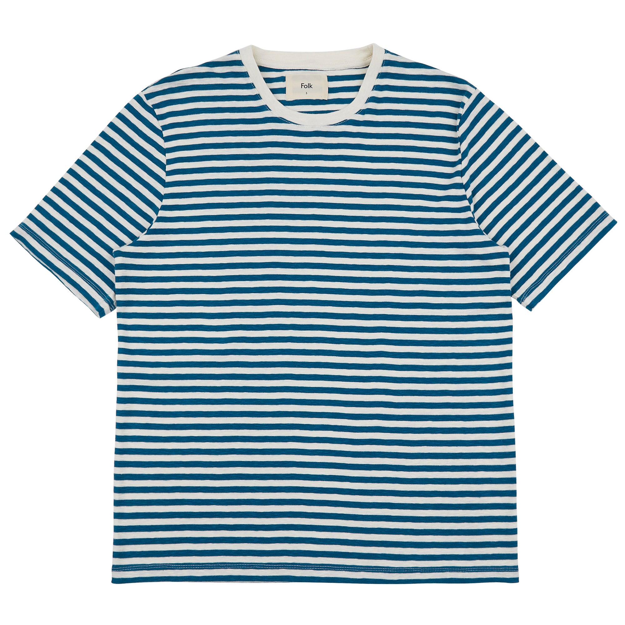 Classic Stripe Tee - Ocean Blue/Ecru