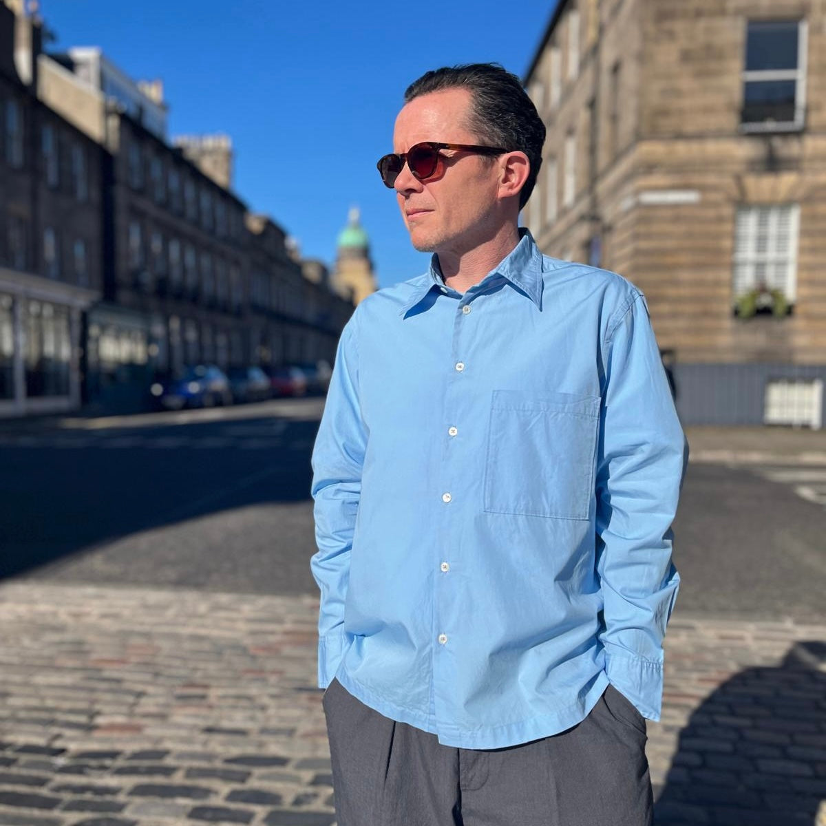 Lucky Shirt - Pale Blue Broadcloth