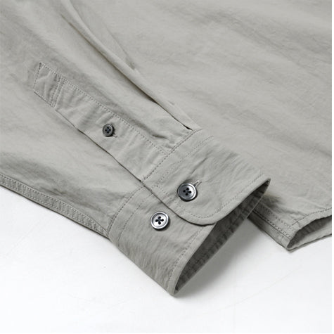 Chin Strap Zip Overshirt - Light Grey