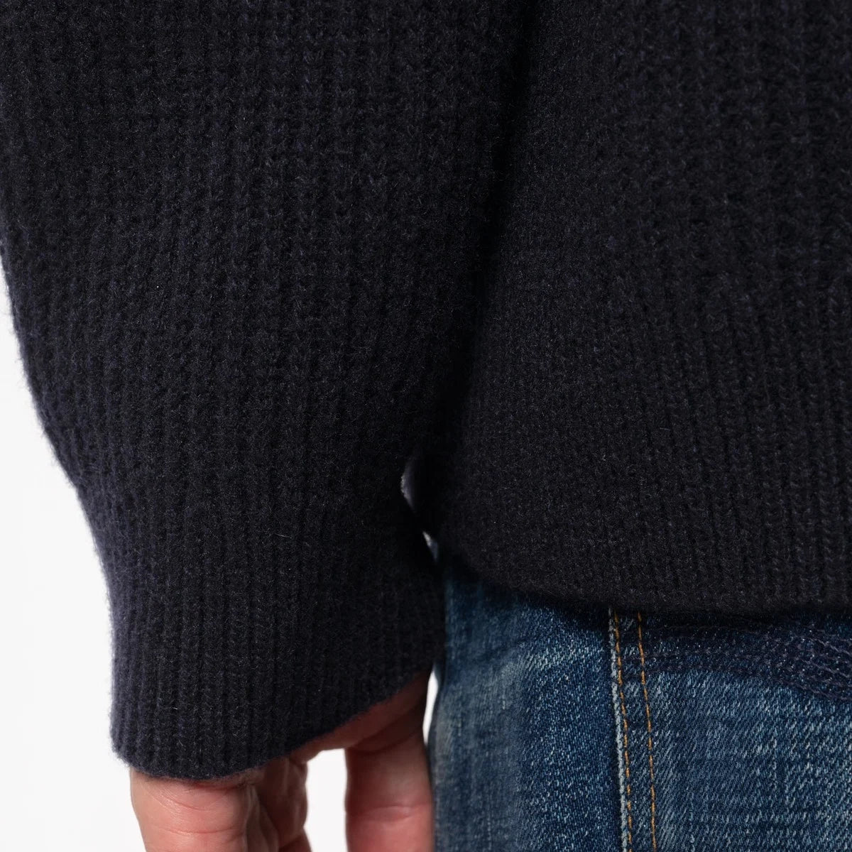 August Rib Wool Sweater - Navy