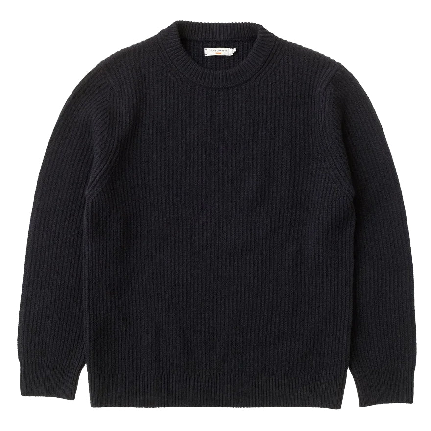August Rib Wool Sweater - Navy