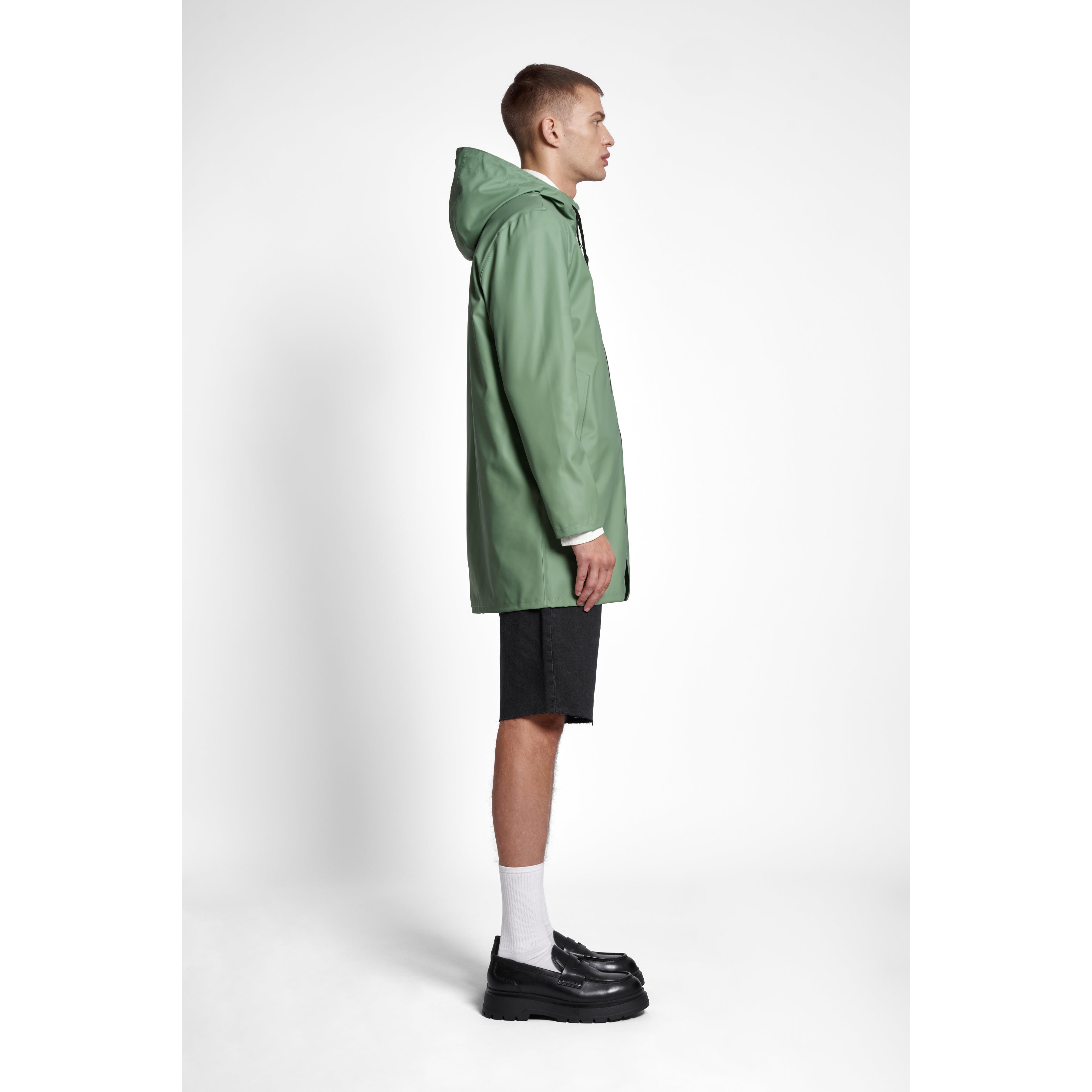 Stockholm Lightweight Zip Raincoat - Loden Green