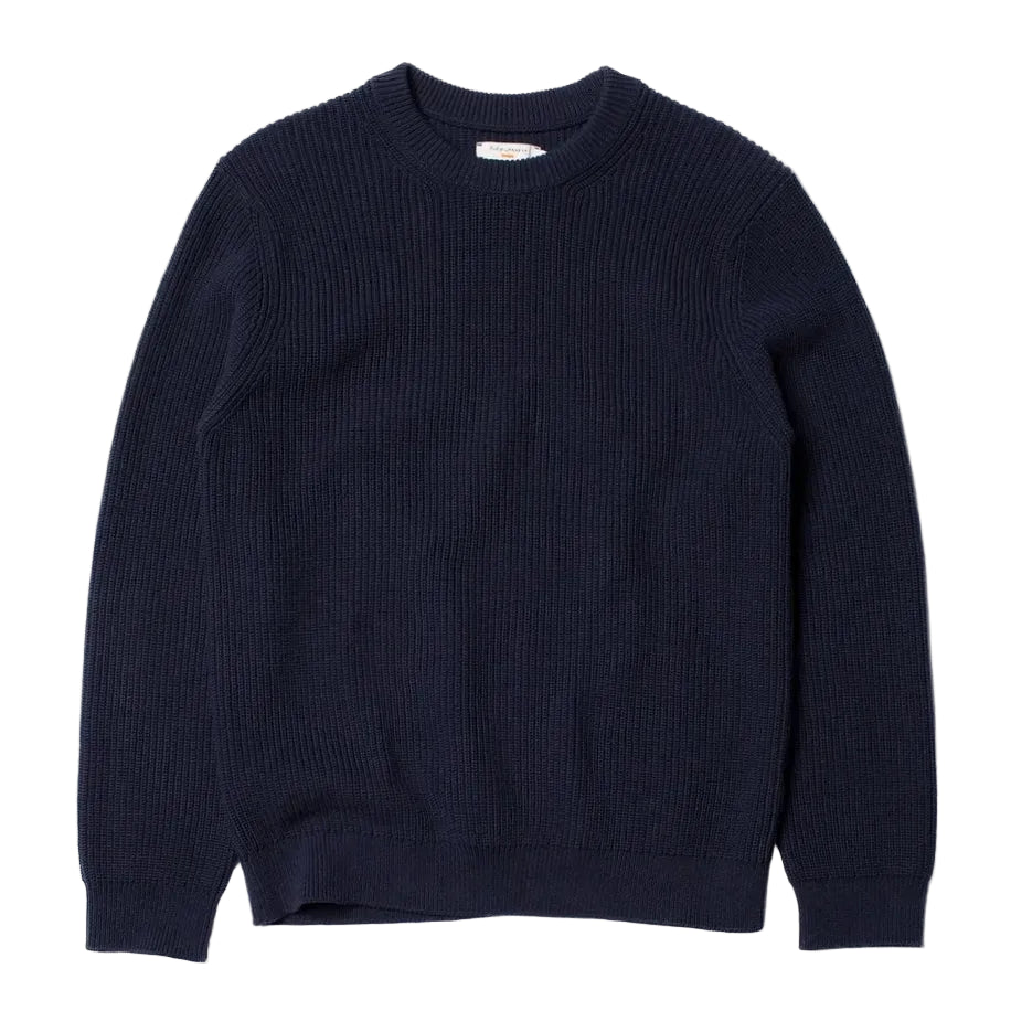 August Rib Cotton Sweater - Navy