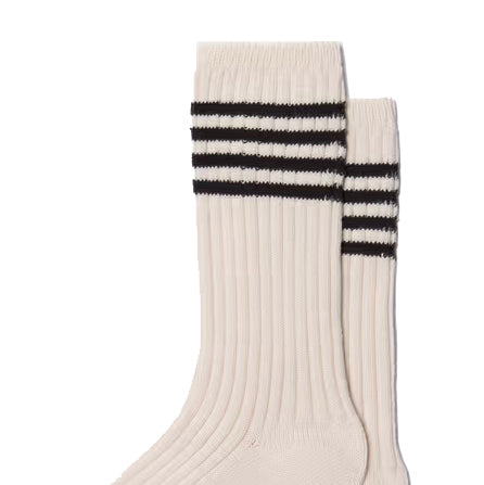 Tennis Socks Stripe - Off White/Black