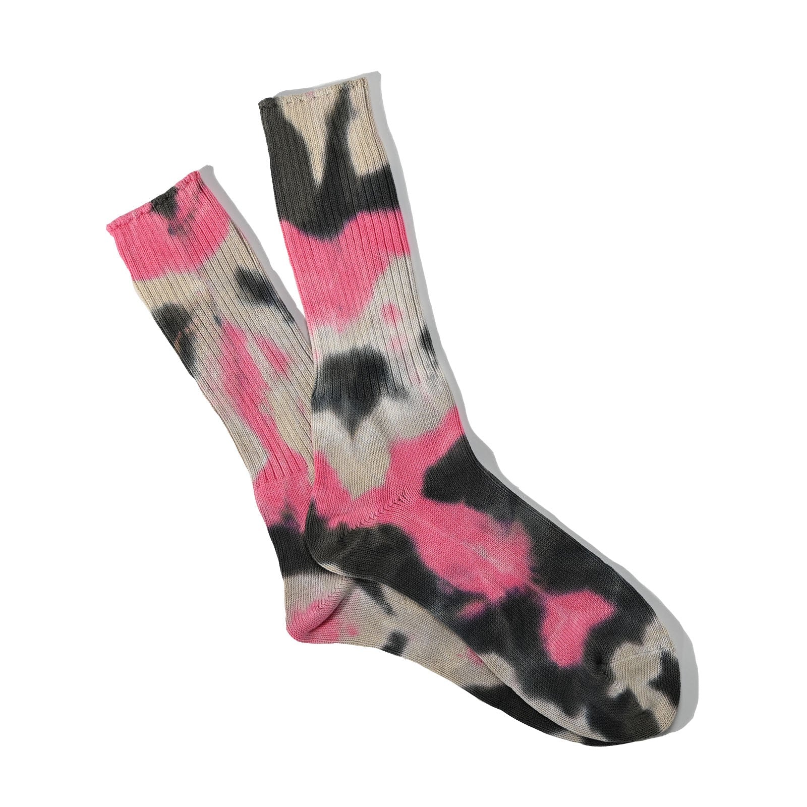 Tie Dye Crew Socks - Pink