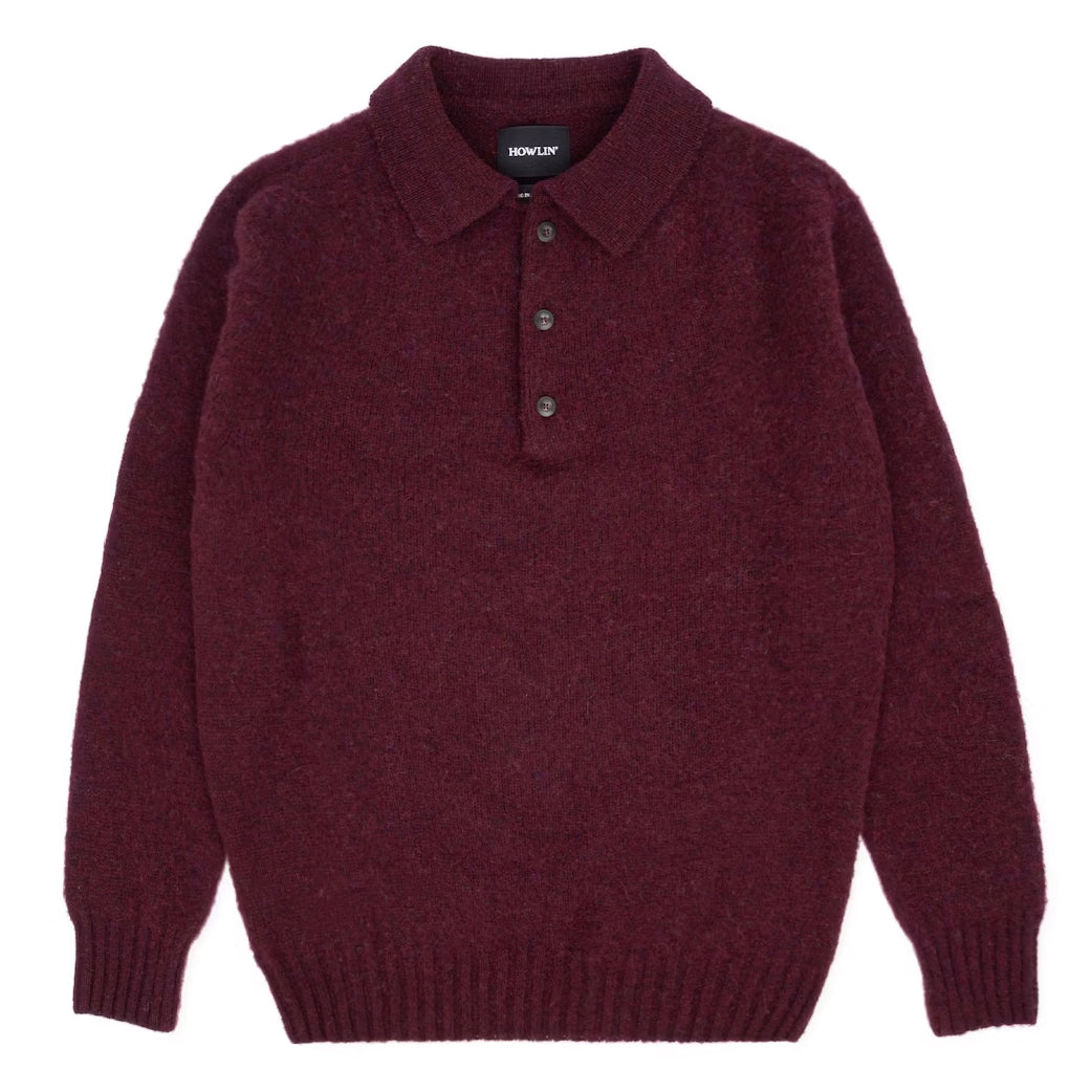 Ghost Pressure Wool Polo - Bordeaux