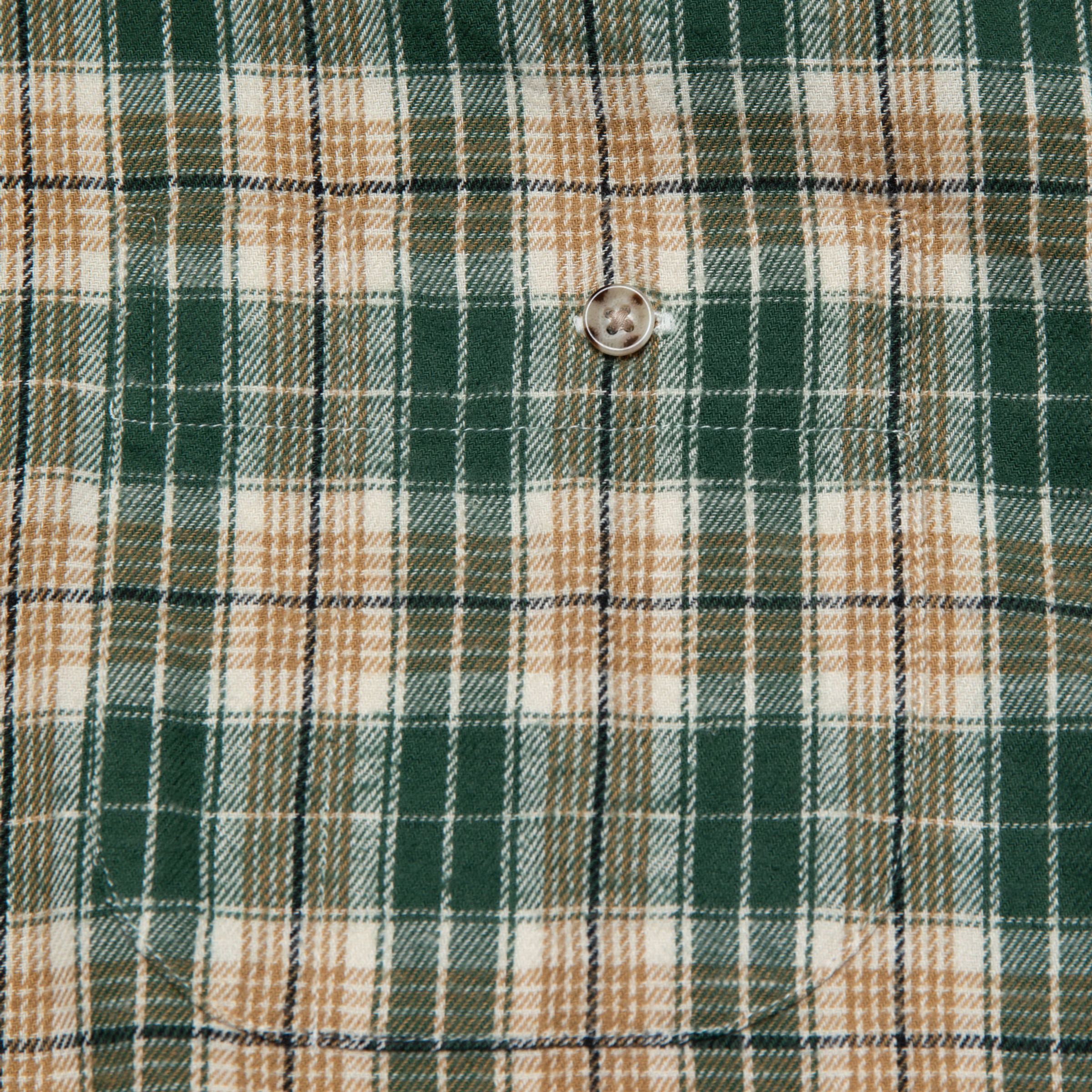 Julian Farmers Check Shirt - Racing Green