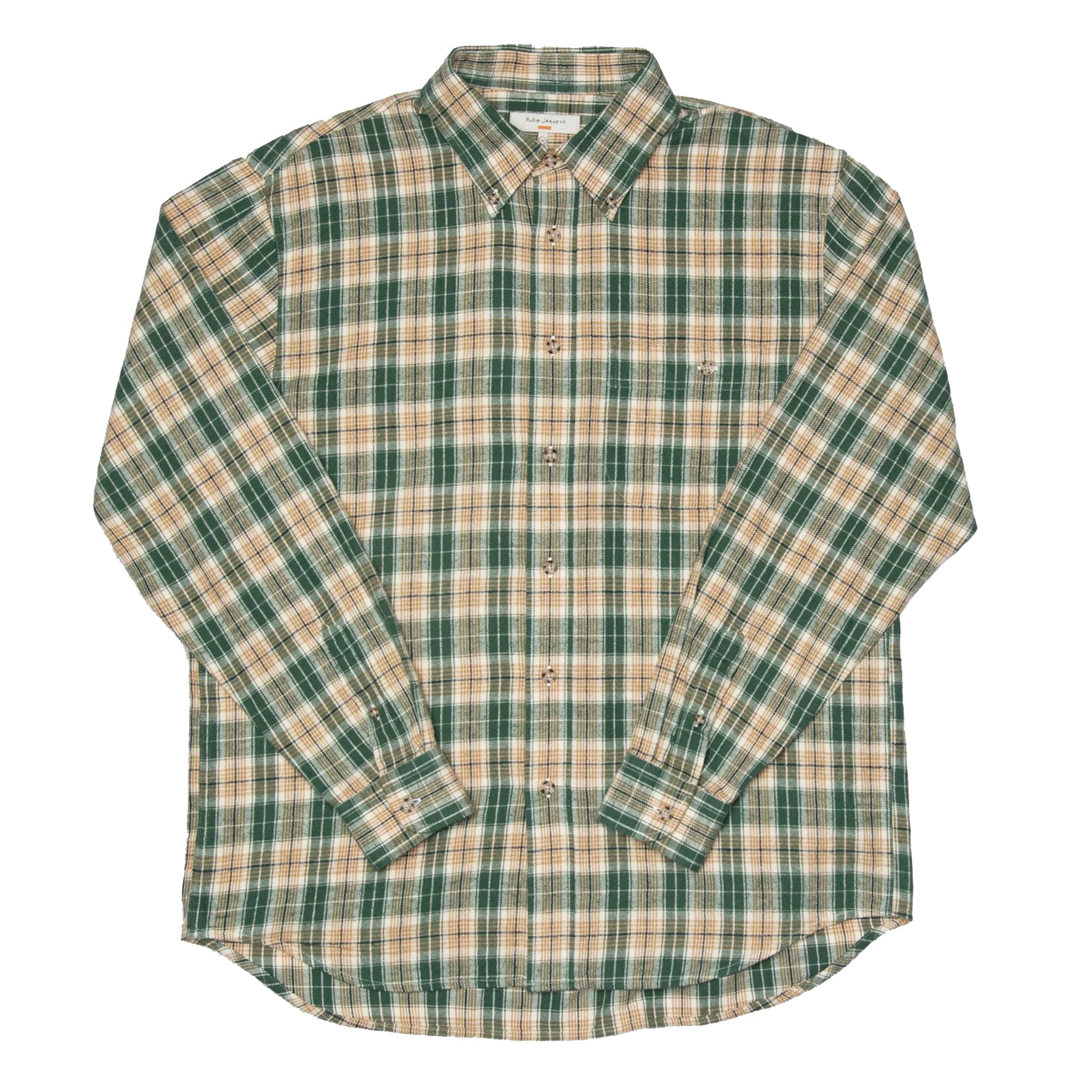 Julian Farmers Check Shirt - Racing Green