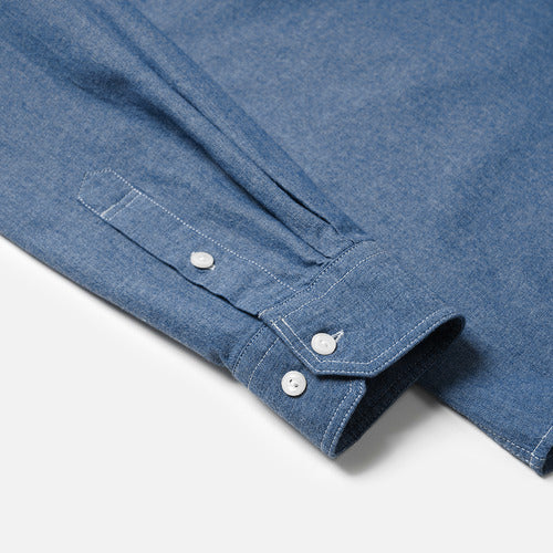 1920s Chambray Work Shirt - Blue